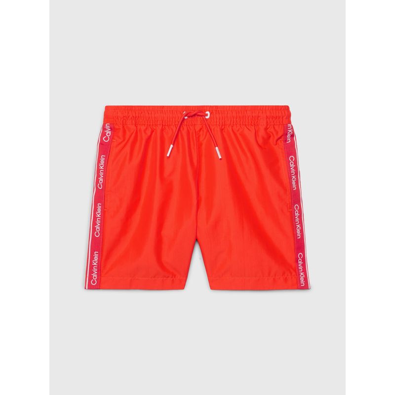 CALVIN KLEIN - Traje de Baño Niño Logo Tape Rojo Calvin Klein