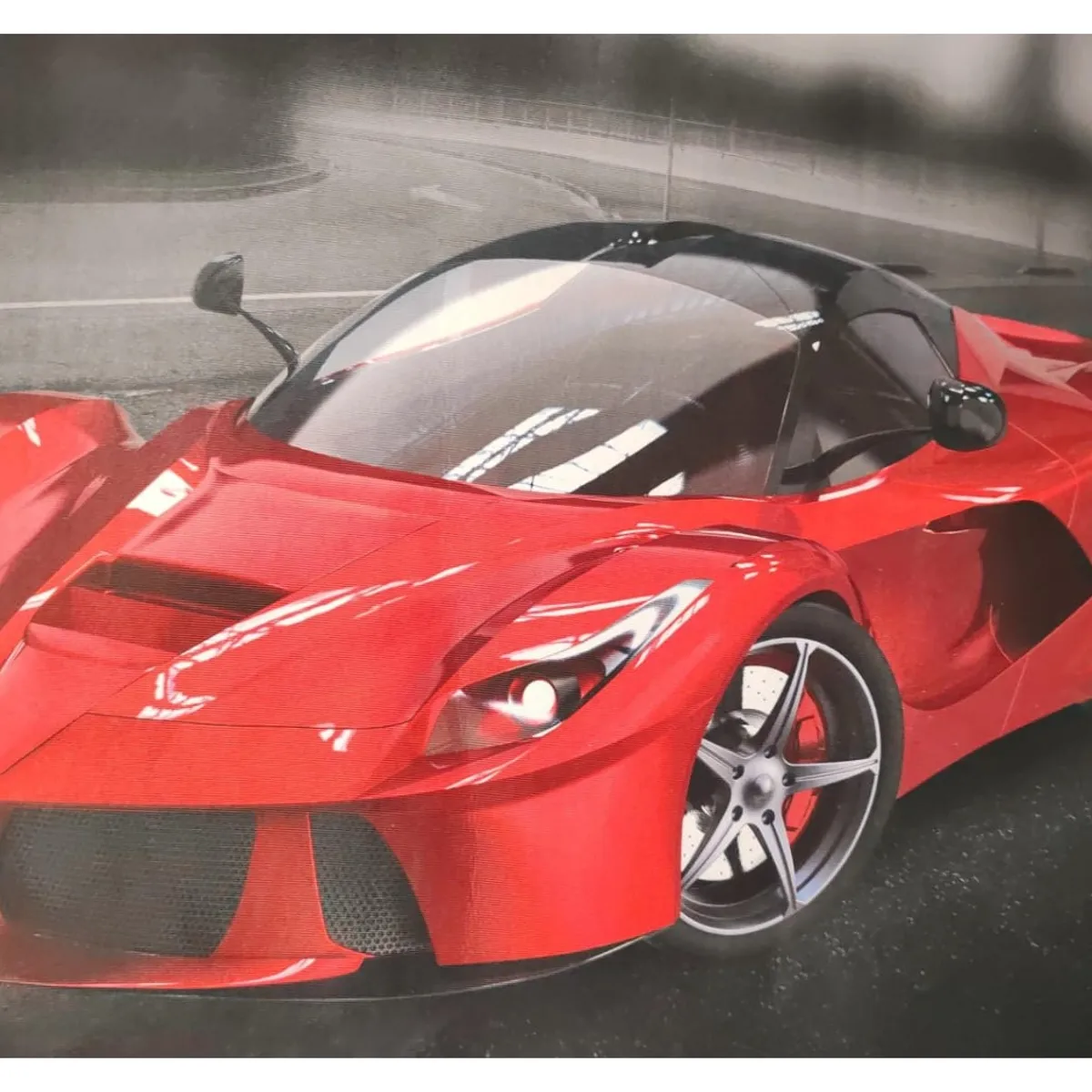 SMARTY - Alfombra Lisa Gamer Juvenil Infantil Red Cars 150x200 CM