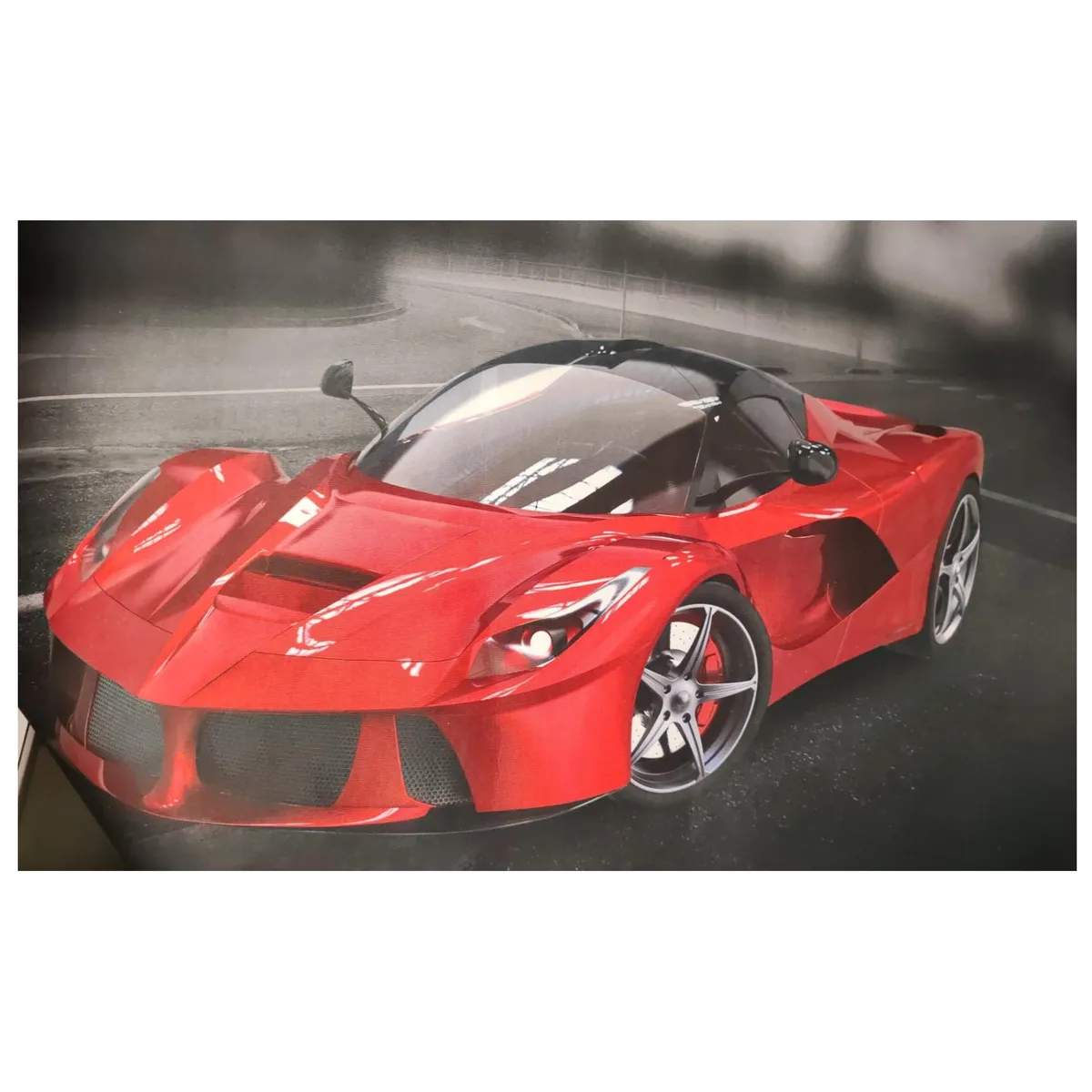 SMARTY - Alfombra Lisa Gamer Juvenil Infantil Red Cars 150x200 CM