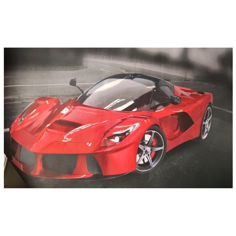 SMARTY - Alfombra Lisa Gamer Juvenil Infantil Red Cars 150x200 CM