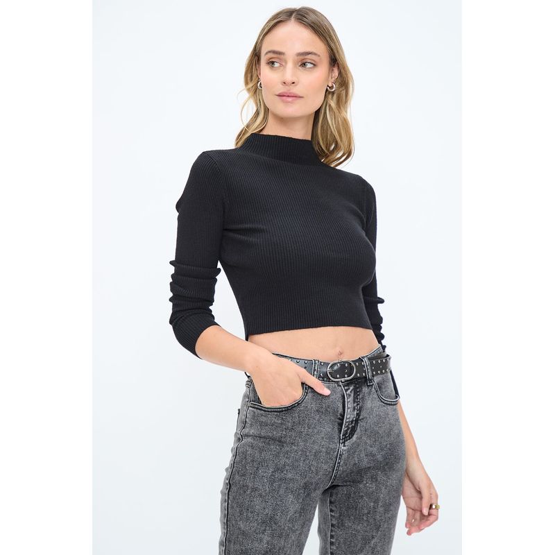IO - Sweater Negro Mujer Io