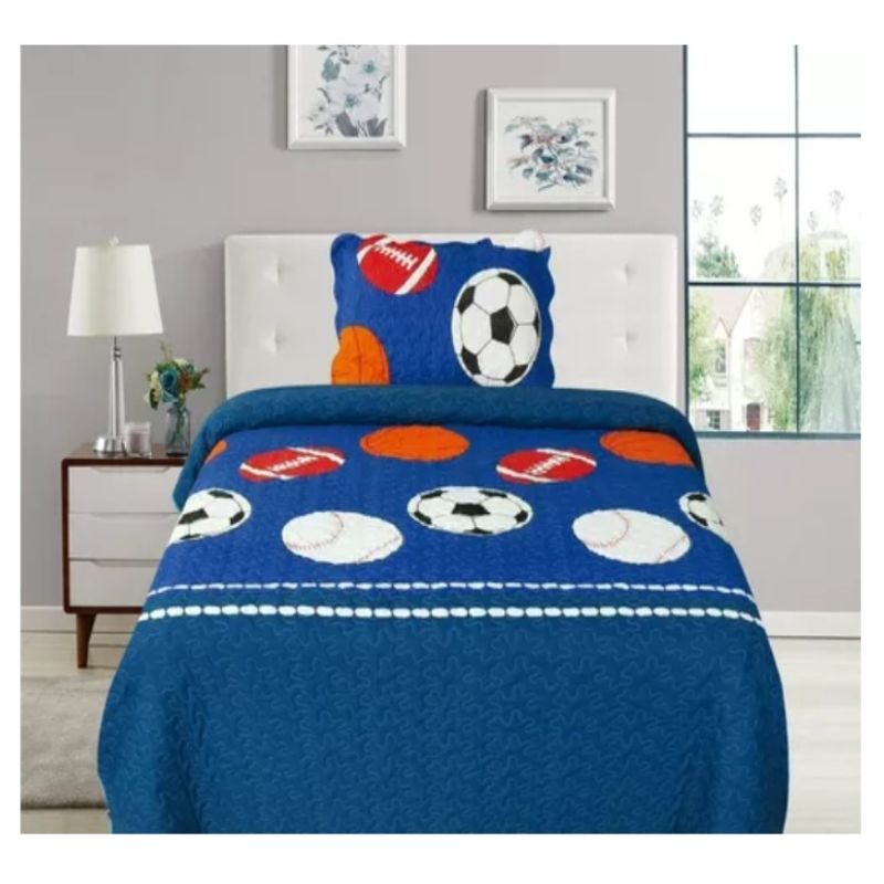 COMPRAPO - Cubrecama Quilt Juvenil Liviano 1.5 Pza. Mod. New Balons