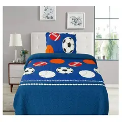COMPRAPO - Cubrecama Quilt Juvenil Liviano 1.5 Pza. Mod. New Balons