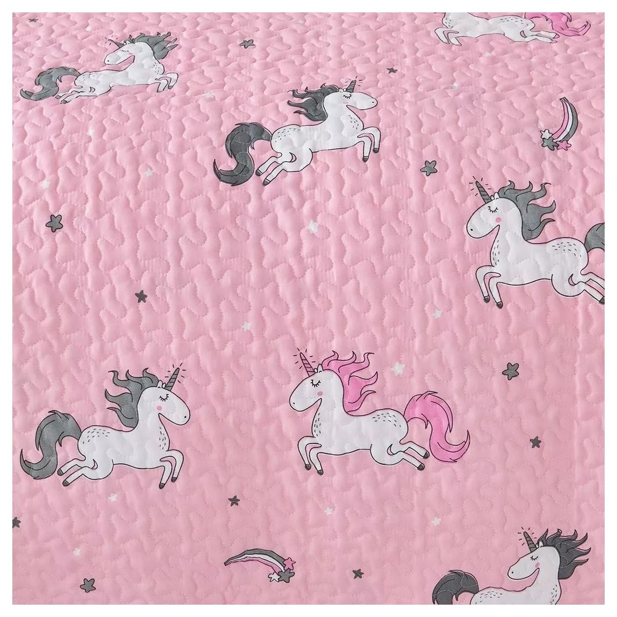 COMPRAPO - Cubrecama Quilt Infantil Liviano 1.5 Pza. Mod Unicornio Dreams + Funda