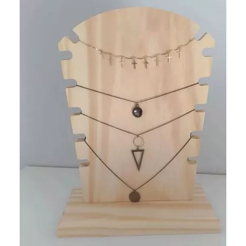 GENERICO - Exhibición De Joyas De Madera Porta Collar Artesanía Madera