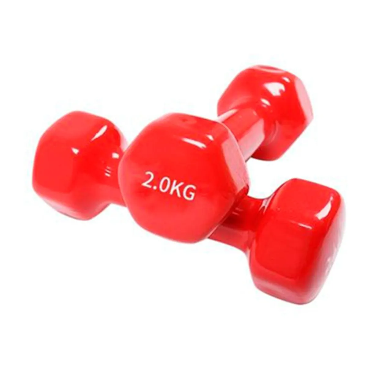 GENERICO - Par mancuerna vinilo hexagonal - 2 KG