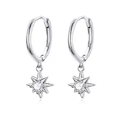 LA GARZA - Aros Plata Mujer Circon Blanco Andromeda