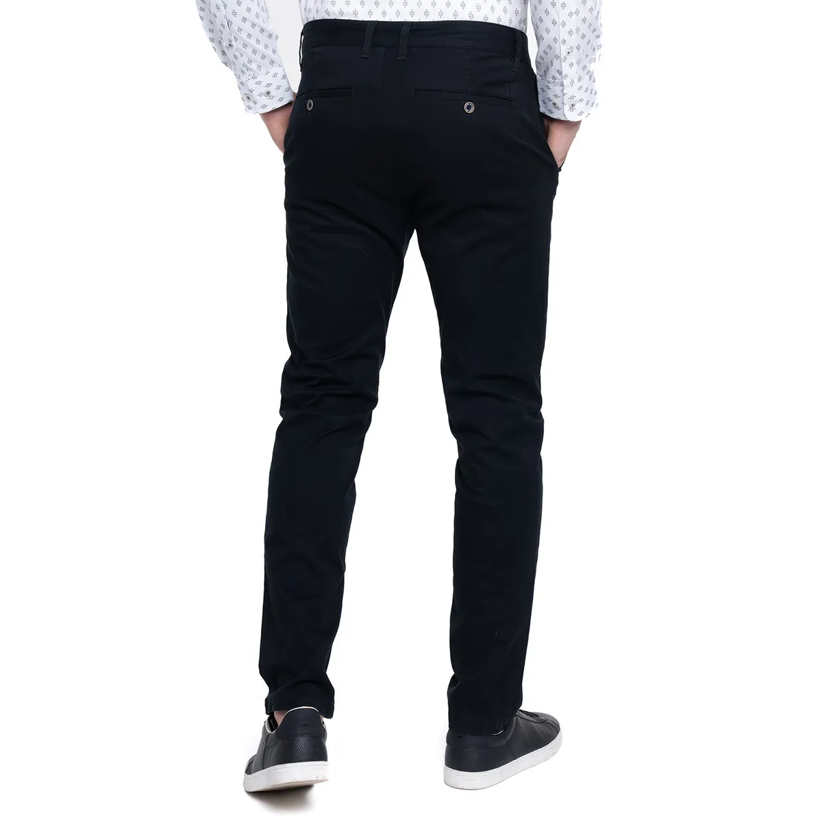 POTROS - Pantalón Budapest Hombre Negro Algodón POTROS