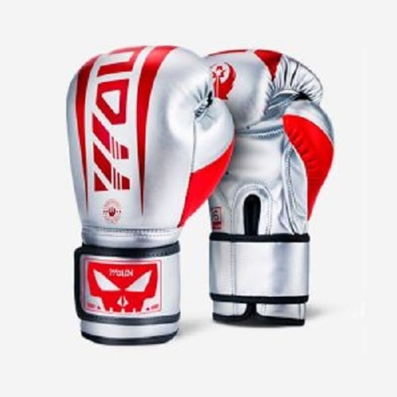 GYMHOME - Guantes de Box Wolon PlataRojo T-10 oz
