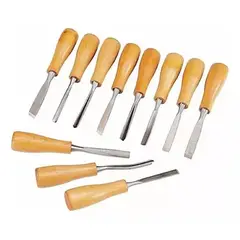 GENERICO - Set De Gubias Pequeñas Para Tallar Madera 11 Pcs
