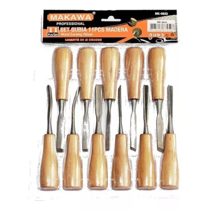 GENERICO - Set De Gubias Pequeñas Para Tallar Madera 11 Piezas