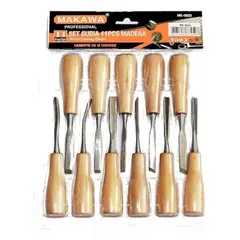 GENERICO - Set De Gubias Pequeñas Para Tallar Madera 11 Piezas
