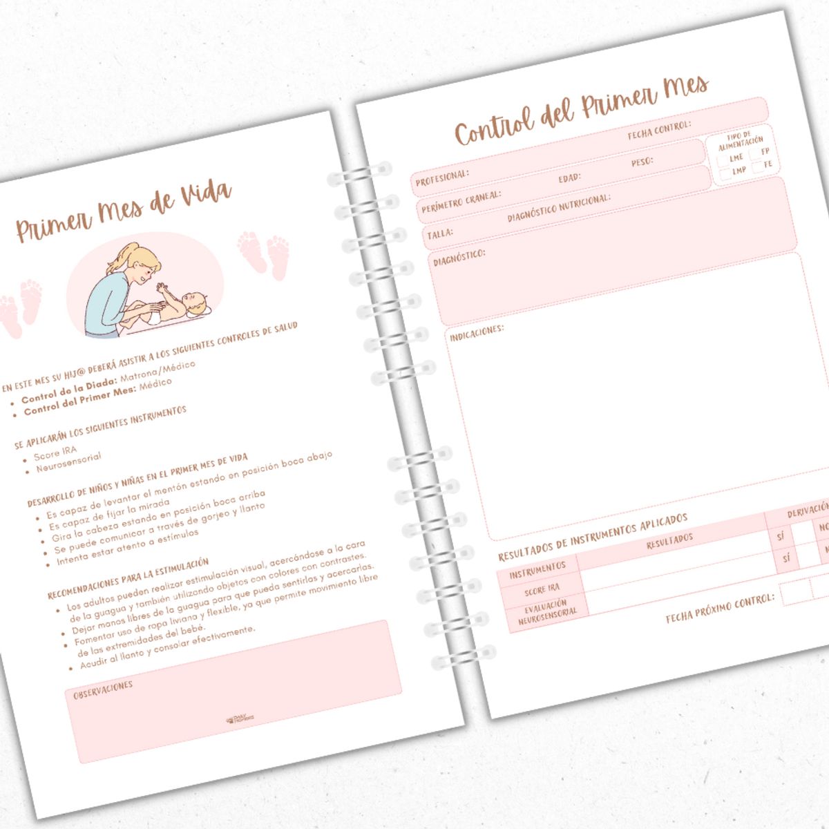 GENERICO - Cuaderno Pediátrico - Rosado Ositas