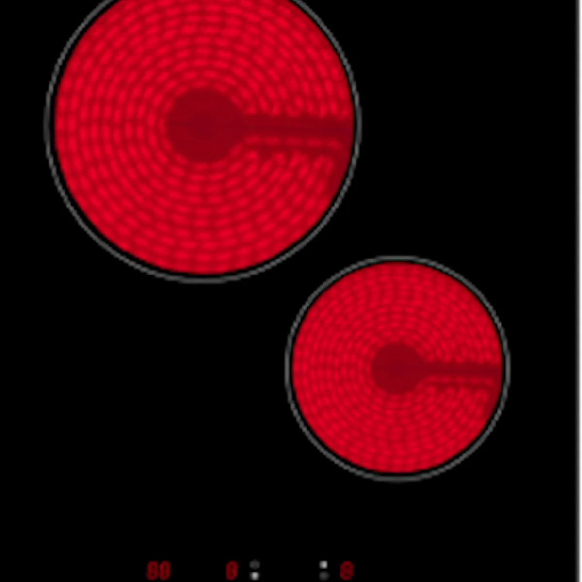 DUNE - Encimera Vitrocerámica DUNE EVD2-FR Fondo reducido 43,5 cm