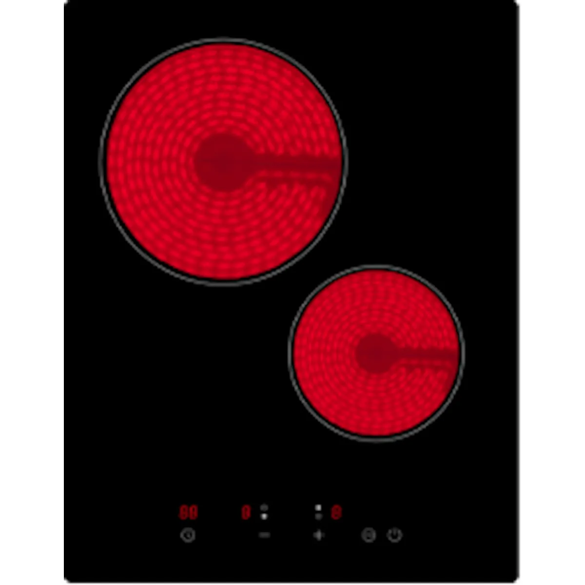 DUNE - Encimera Vitrocerámica DUNE EVD2-FR Fondo reducido 43,5 cm