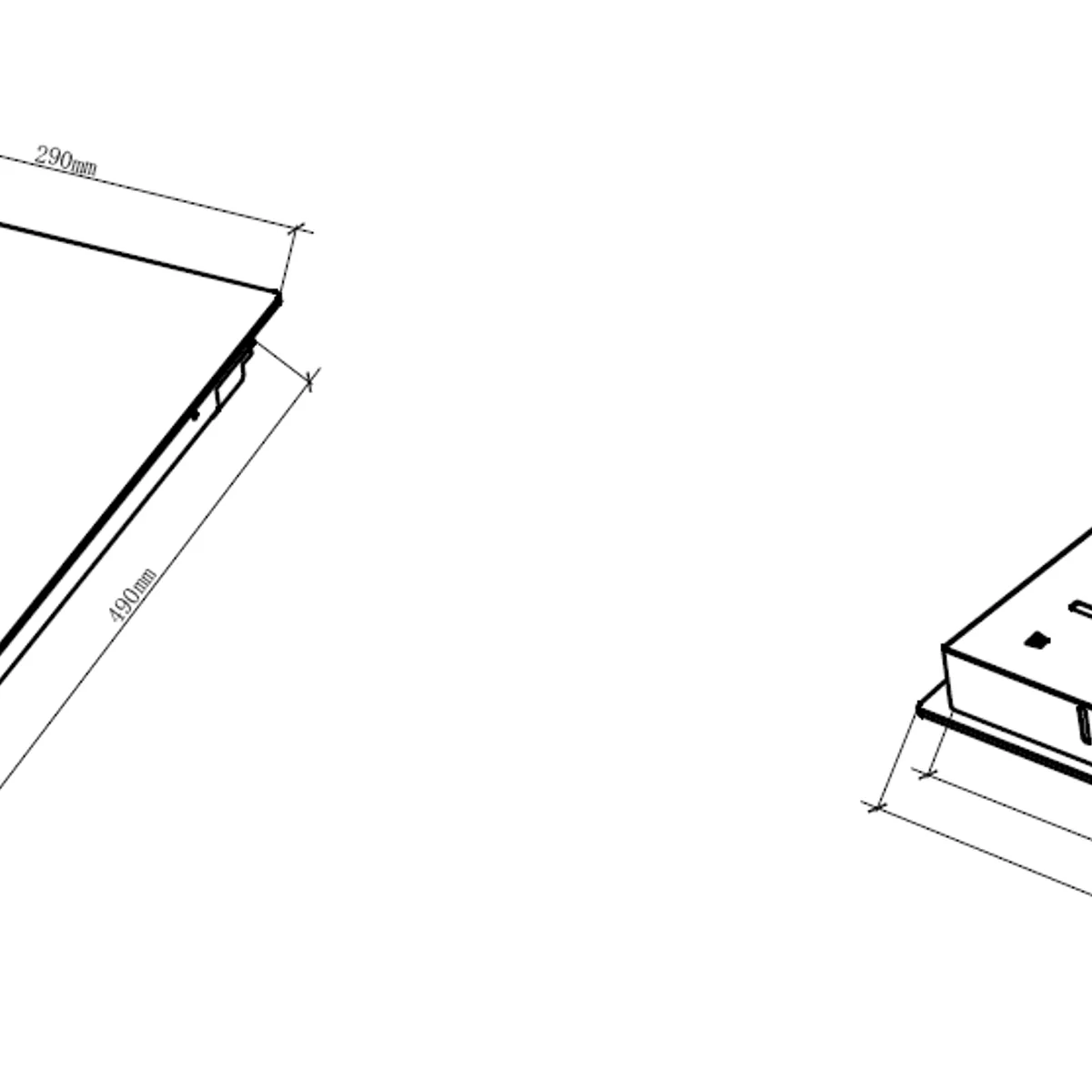 DUNE - Encimera Vitrocerámica DUNE EVD2-FR Fondo reducido 43,5 cm