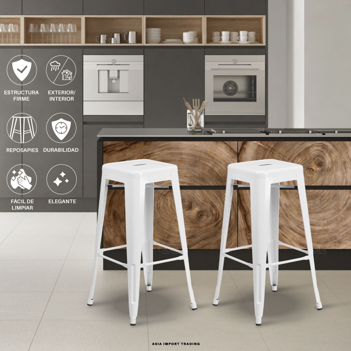 HOME & DESING - Piso de Bar Blanco Home&Design