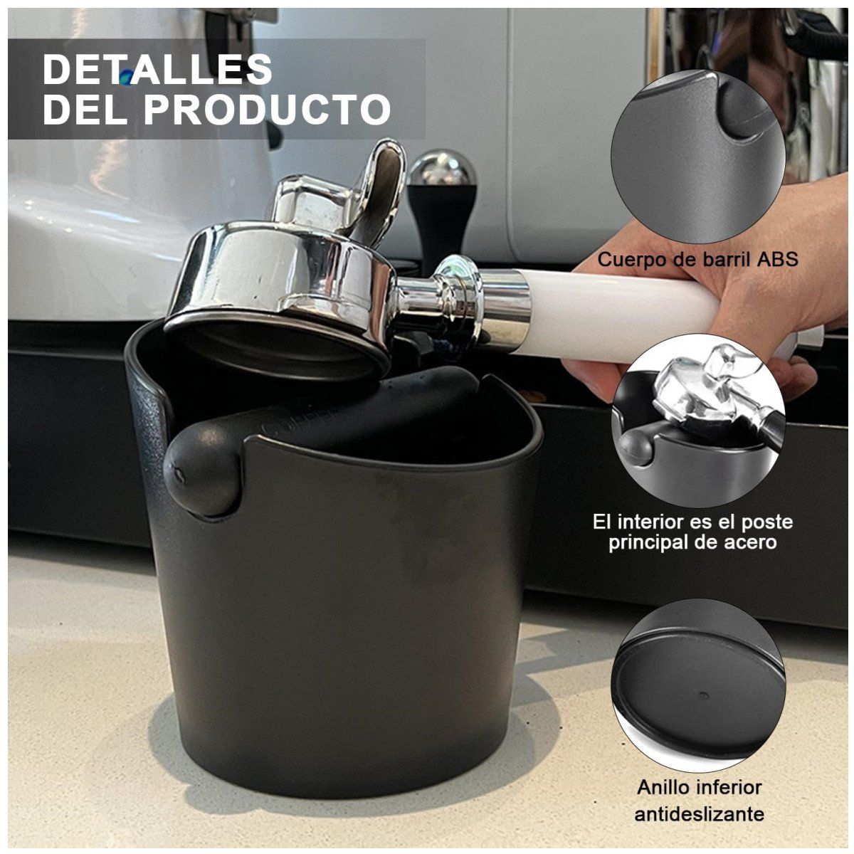 KUANGYE - Contenedor De Basura Coffee Knock Box De Silicona Para Café