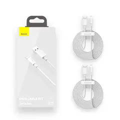 BASEUS - Pack 2 Cable de Datos 1.5m USB Lightning - Carga Rapida
