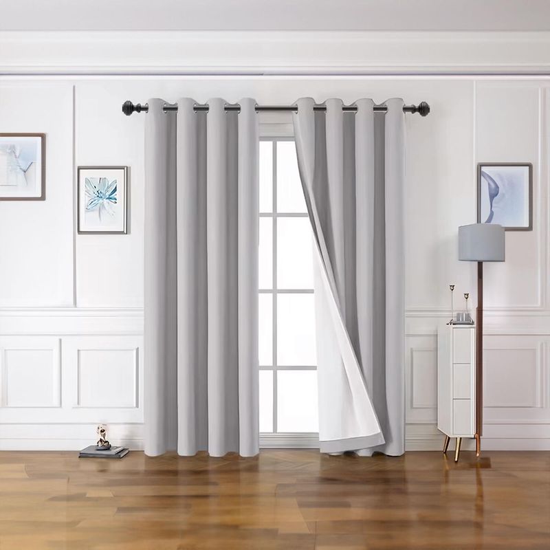 GENERICO - Cortinas Black Out Engomadas Forro Blanco 230cm X 140cm -778
