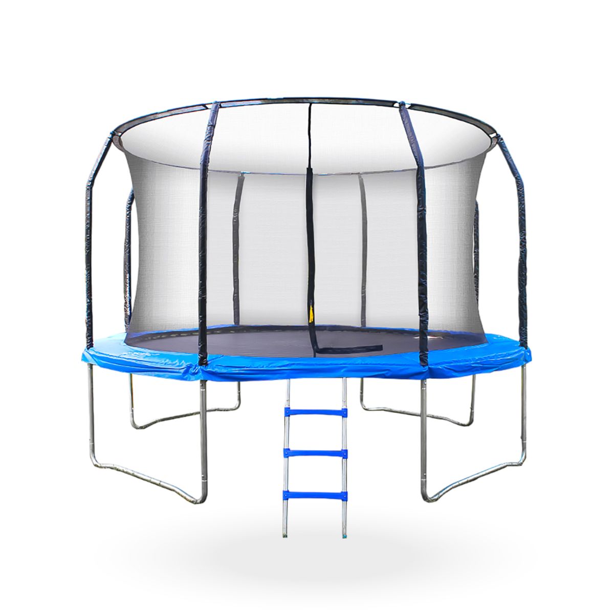 PWRFITNESS - Cama Elastica con malla y Escalera 4.26mt 14Ft Azul