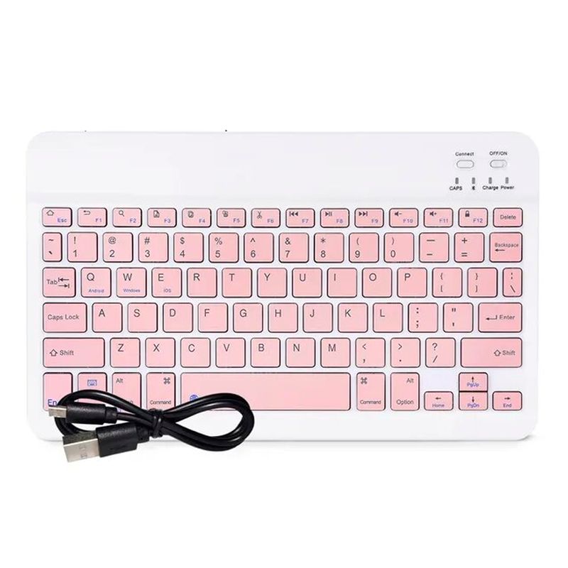 GENERICO - Teclado Bluetooth Para Tablet - Rosa