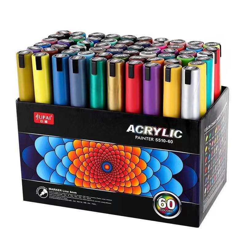 GENERICO - Lapices acrilicos Jupai 5510 60 colores 4mm