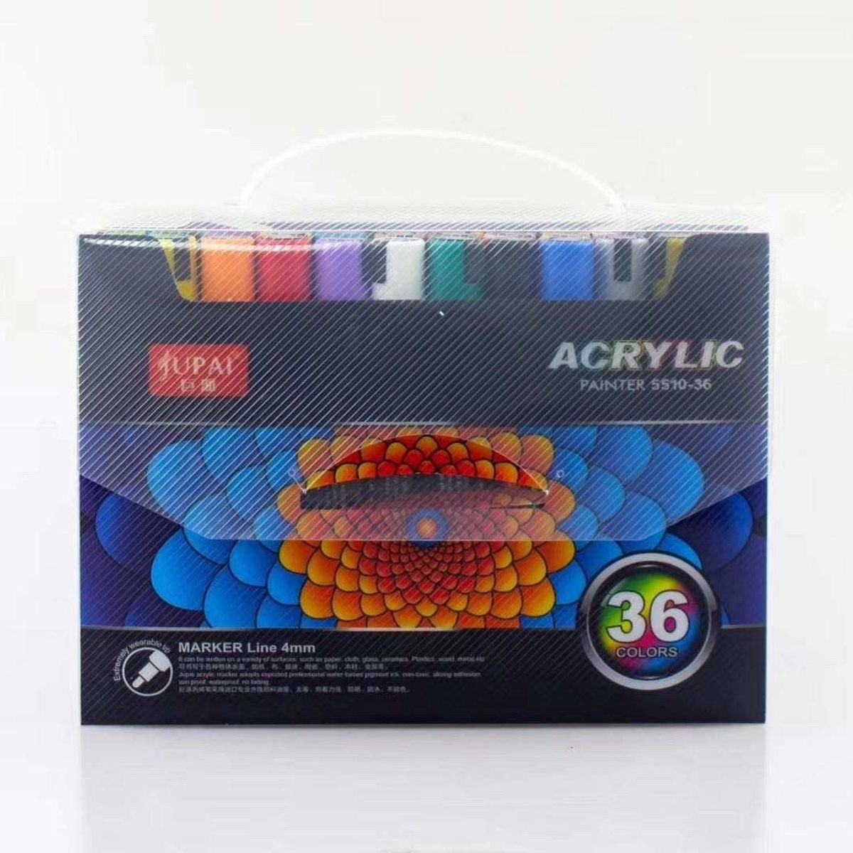 GENERICO - Lapices acrilicos Jupai 5510 36 colores 4mm