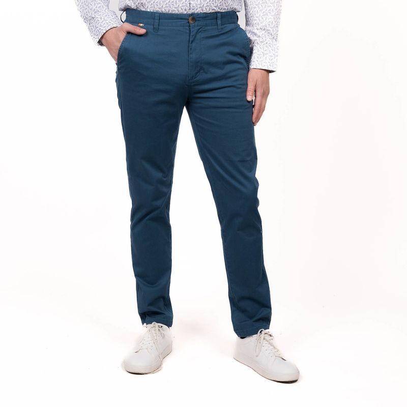 TRUVAL - Pantalón Frente Plano Slim Fit TRUVAL