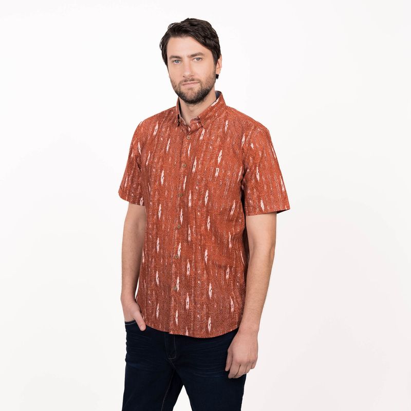 TRUVAL - Camisa M/C Estampada Slim Fit TRUVAL