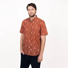 TRUVAL - Camisa M/C Estampada Slim Fit