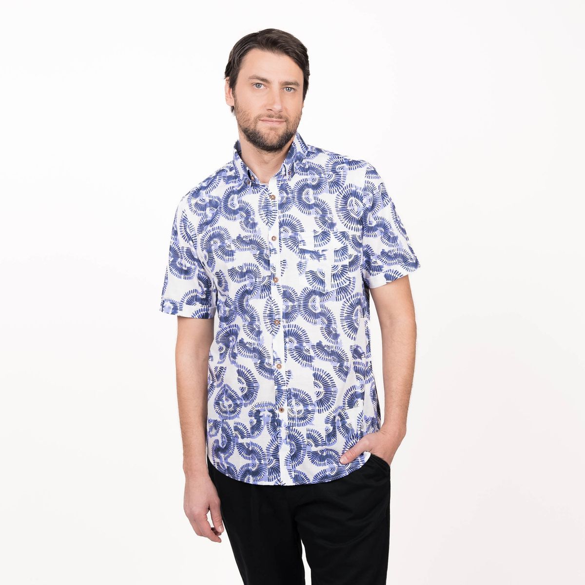 TRUVAL - Camisa M/C Estampada Slim Fit TRUVAL