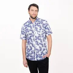 TRUVAL - Camisa M/C Estampada Slim Fit
