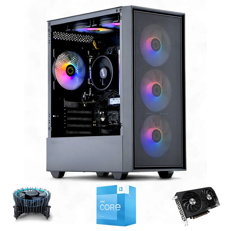 HYPERPC - PC GAMER INTEL CORE i3 13100 16gb 1Tb GTX 1650 WiFi 6xFAN