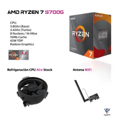 HYPERPC - PC oficina: AMD RYZEN 7 5700g 32gb 1Tb Radeon Vega WiFi