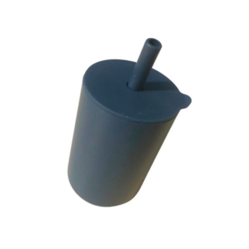 GENERICO - Vaso Silicona con Bombilla Bebés Azul