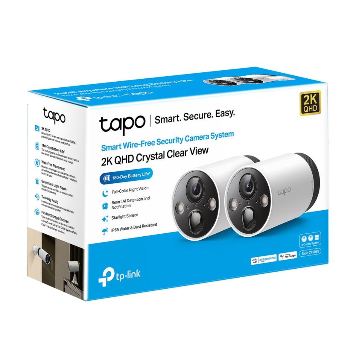 GENERICO - KIT CAMARAS TAPO C420S2  2 CAMARAS WI-FI