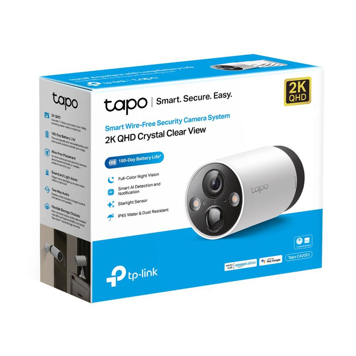TP LINK - KIT CAMARA TAPO C420S1 1 CAMARA WI-FI