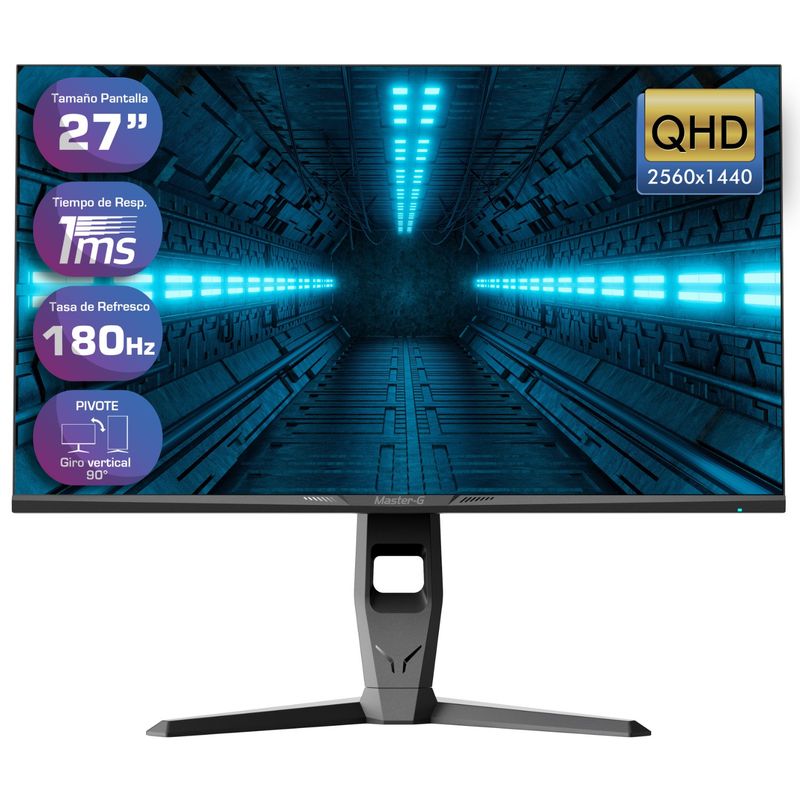 MASTER G - Monitor Gamer 27" QHD IPS Pivote 90 180Hz 1Ms MGMG2740Q