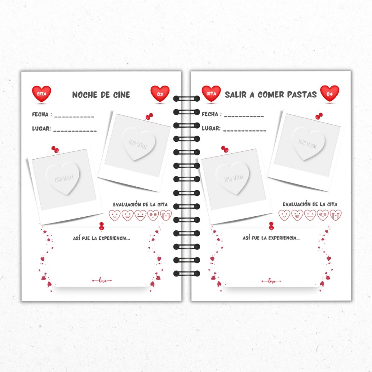 GENERICO - Libro 100 Citas Juntos - Pétalos