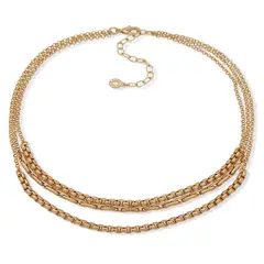ANNE KLEIN - Collar Doble Dorado Mujer - Dorado