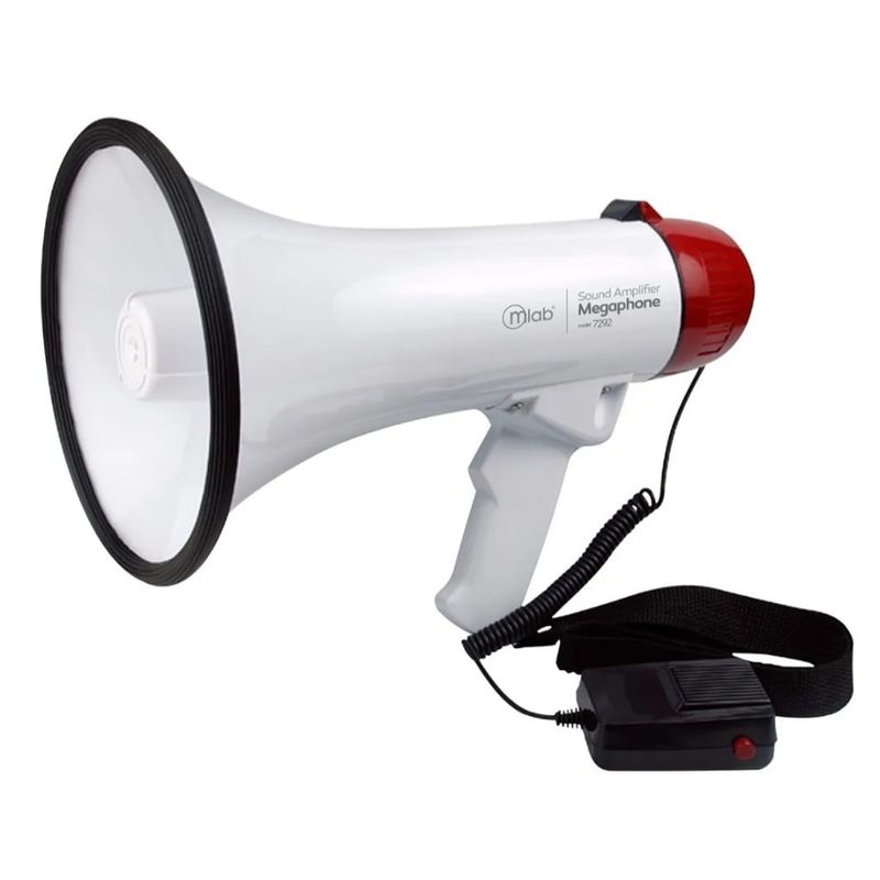 GENERICO - Megáfono 25w Sirena Graba Voz Recargable 500m