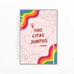 GENERICO - Libro 100 Citas Juntos - Rosado Arcoiris