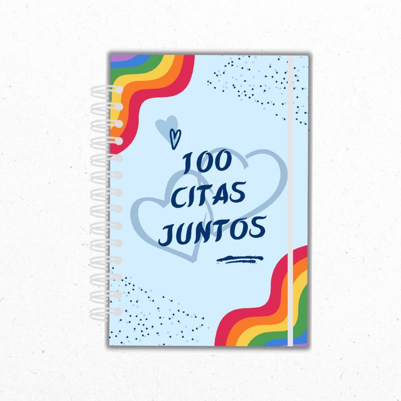 GENERICO - Libro 100 Citas Juntos - Celeste Arcoiris