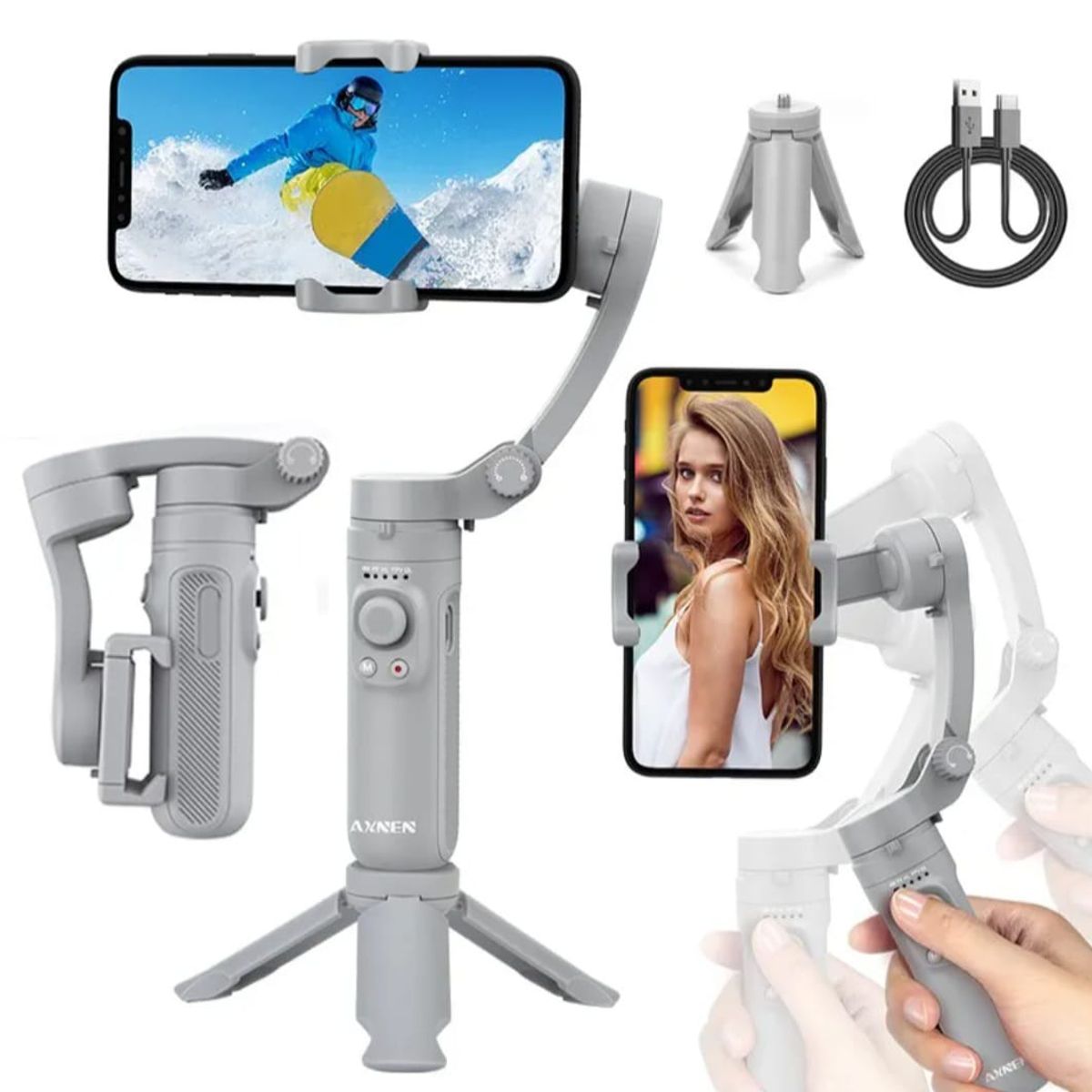 GENERICO - Estabilizador para Celular Soporte 3- Axis Antivibración