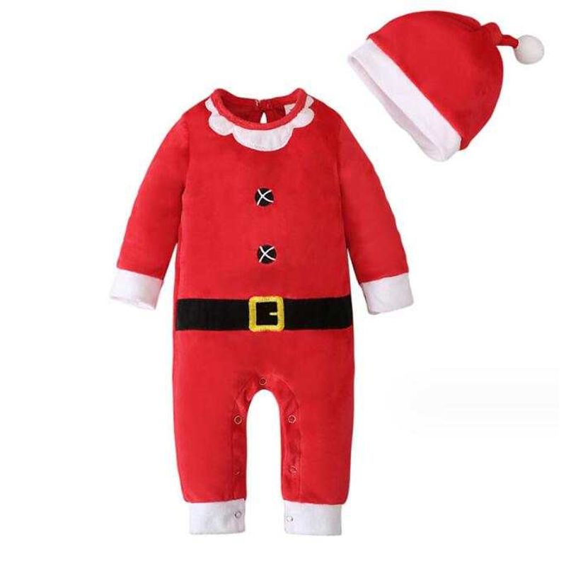 ANGO - Enterito bebé NAVIDAD PLUSH VIEJITO PASCUERO Y GORRO