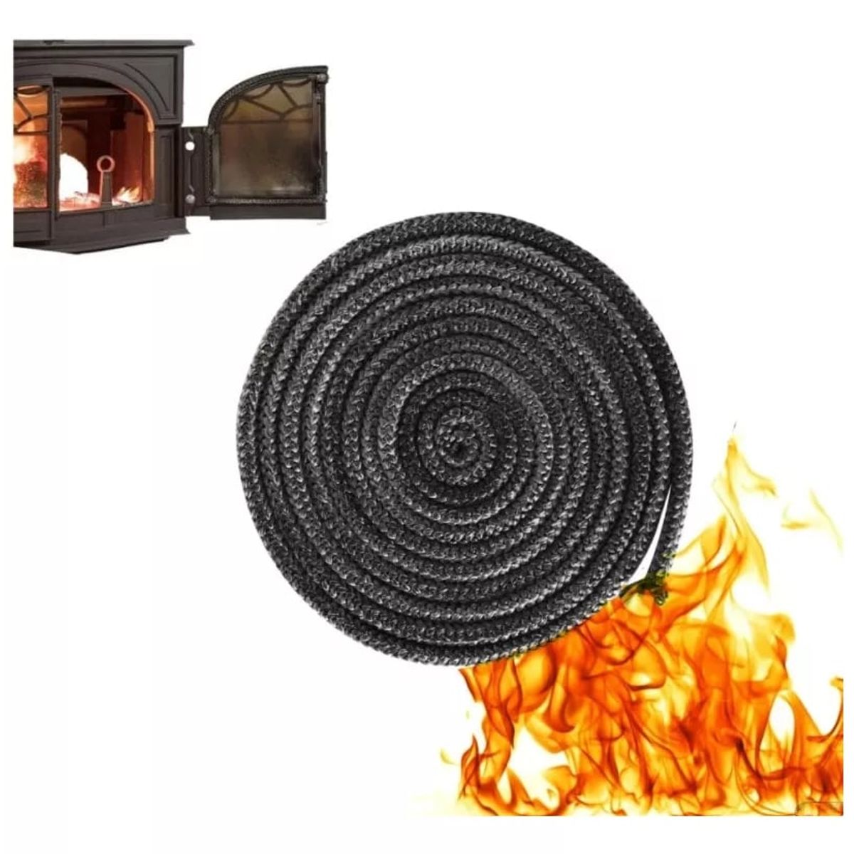 KUANGYE - Cordón Fibra Vidrio Para Puerta Estufa Combustion