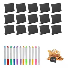 KUANGYE - Mini Letreros De Pizarra 15 Etiquetas De Pizarra Pequeñas