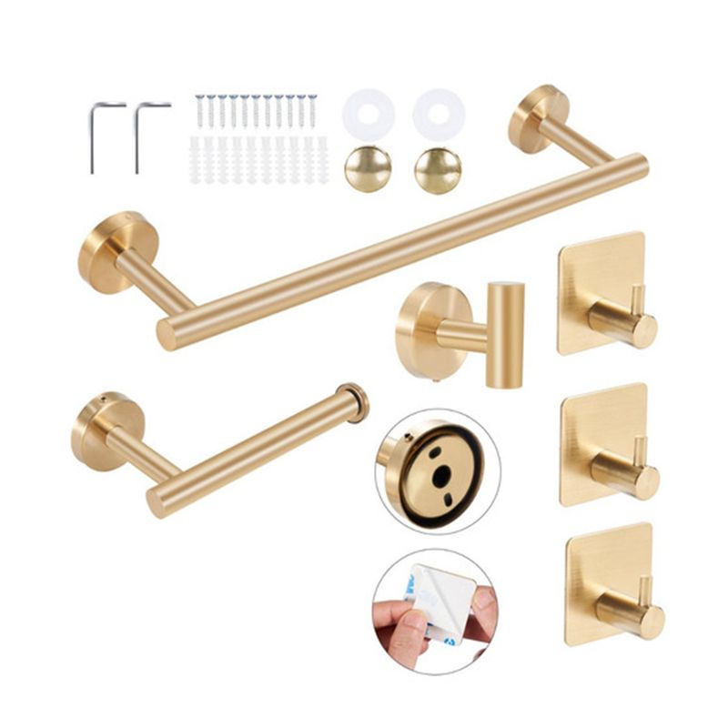 GENERAC - Juego De Accesorios Para Baño Toallero Oro Cepillado 7piezas