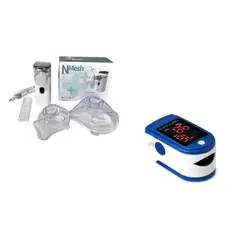 GENERICO - Set Nebulizador Portatil y Saturometro Blue